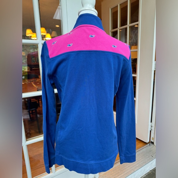VINEYARD VINES SHEP SHIRT- Blue and Pink with Whales - Picture 2 of 4